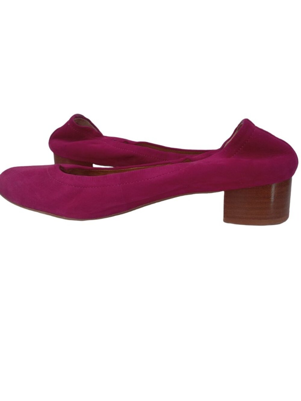 Anthropologie Jasper Jeera Womens Pink Pumps Shoes Size 6 Gilen Suede Chunky Br - Picture 12 of 13